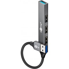 Goobay USB-hub med 3x USB 2.0 og 1x USB 3.2 Gen 1