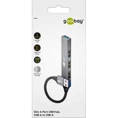 USB-hub - Goobay USB-hub med 3x USB 2.0 og 1x USB 3.2 Gen 1