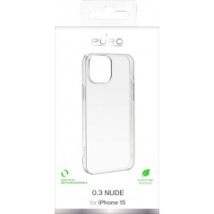 Covers - Puro Ultra-Slim 0.3 Nude Cover mobiletui til iPhone 15