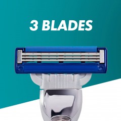 Personlig pleje - Gillette Barberhøvel Mach3 Turbo med 3D-bevægelseshåndtag & 2 barberblade