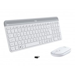 Logitech MK470 slim trådløst tastatur og mus, white