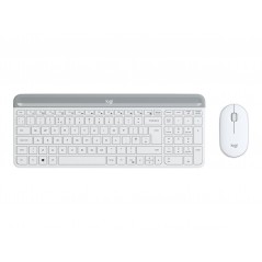 Tastatur & computermus - Logitech MK470 slim trådløst tastatur og mus, white