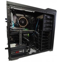 Corsair Carbide 400R gaming computer med Ryzen 7 32GB 1TB SSD GTX1070 Win11 Pro (brugt)