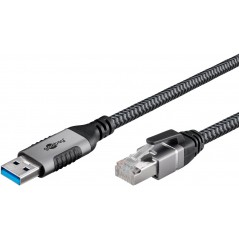 Netværkskabel - Goobay USB 3.0 til Ethernet LAN-kabel, der fjerner behovet for et netværkskort