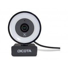 Dicota 5 MP webcam med autofokus og ringlys (2592 x 1944)