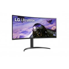 LG 34WR55QK-B 34" ultrabred 3440 x 1440 buet skærm med VA-panel og USB-C PD 65W