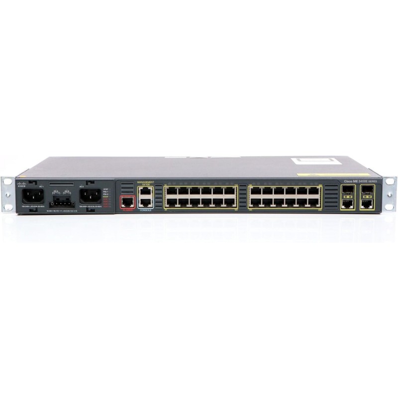 Netværksswitch - Cisco ME-3400E-24TS-M 24-Port rackmonteret switch (brugt)