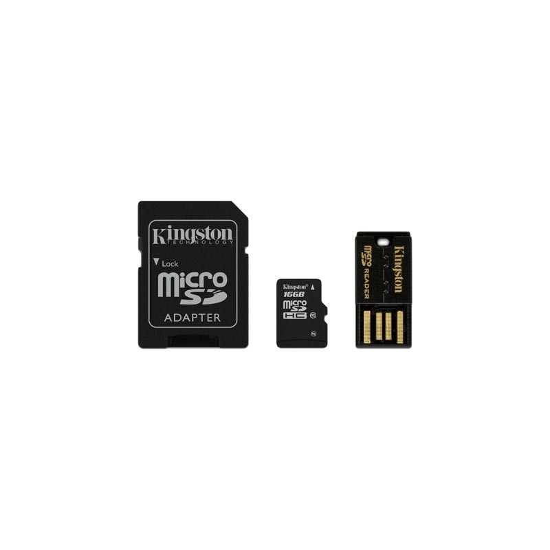 Hukommelseskort - Kingston microSDHC + SDHC 16GB (Class 10)