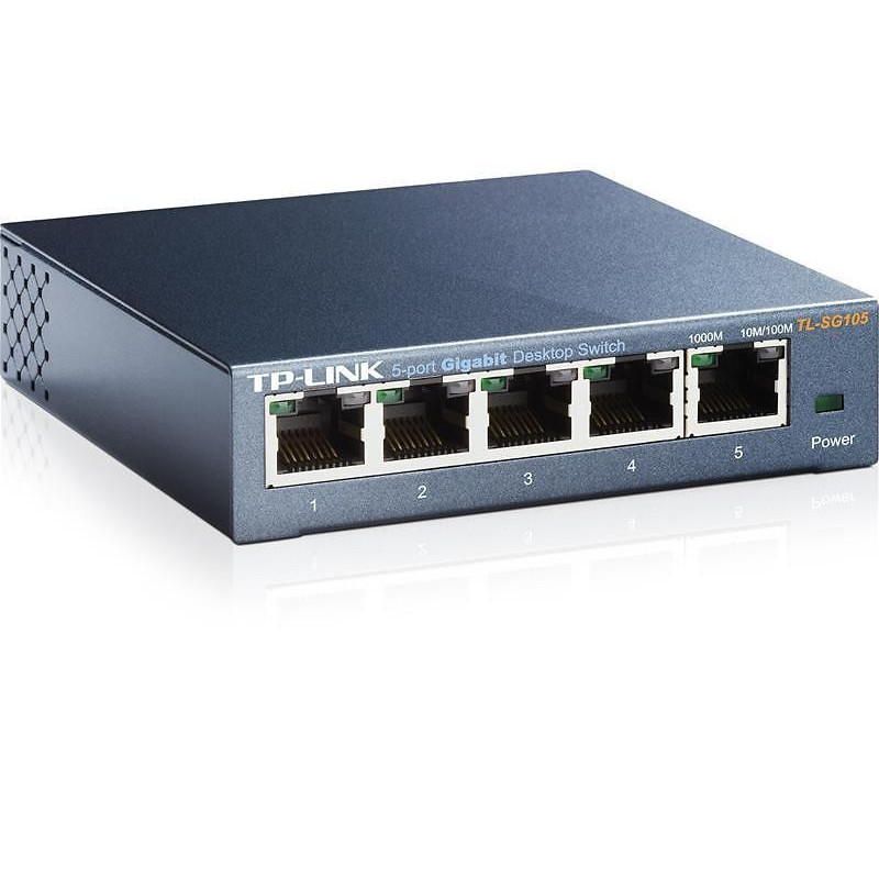 Netværksswitch - TP-Link 5-portars gigabitswitch