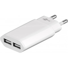 Goobay Strømadapter til 2xUSB-oplader 2,1A AC-adapter mobiloplader