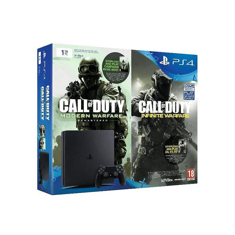 Øvrigt tilbehør - Sony Playstation 4 slim 1TB + CoD Infinite Warfare + Modern Warfare