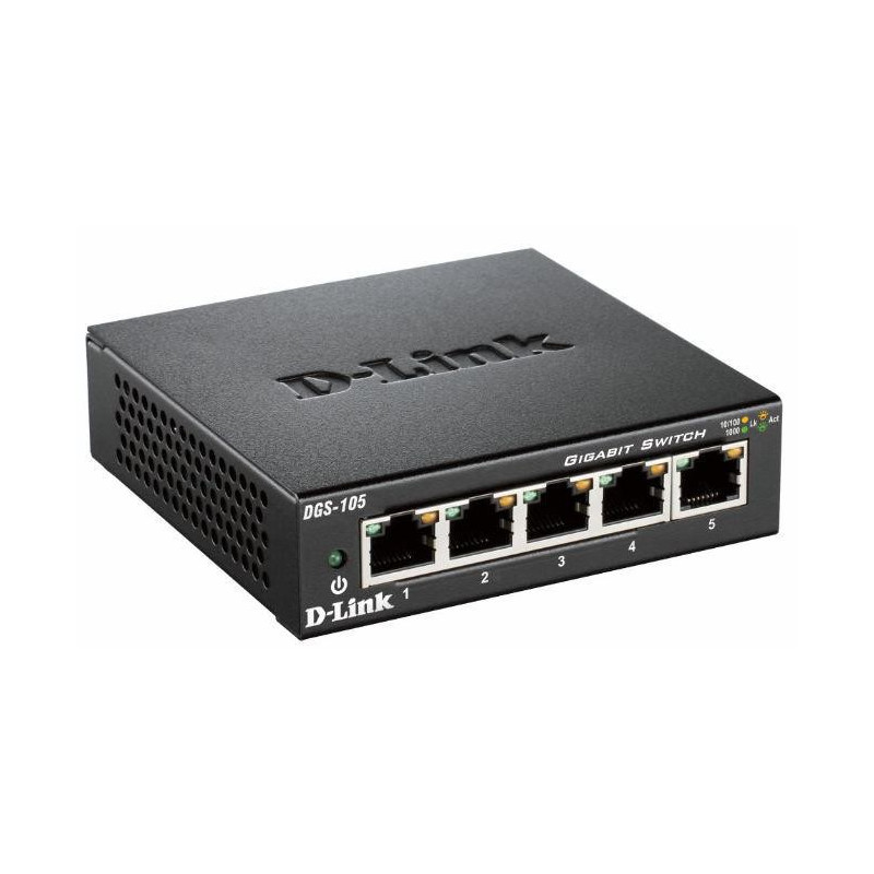 Netværksswitch - D-Link 5-portars gigabitswitch