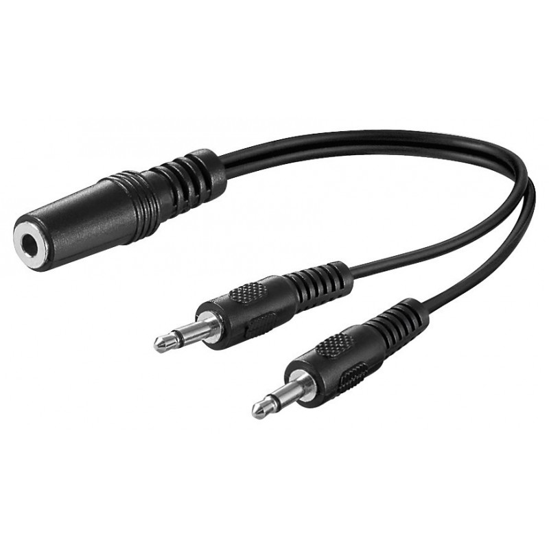 Lydkabel og adapter - 3.5 mm stereo till 2x mono-adapter