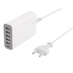 6-portars laddstation med USB-C och USB