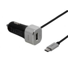 Billaddare med USB-C och USB-port