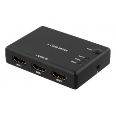 Deltaco HDMI-switch med fjärrkontroll