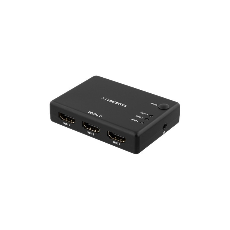 Skærmkabel & skærmadapter - Deltaco HDMI-switch med fjärrkontroll