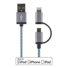 MFI-certificeret lightning- og microUSB-kabel