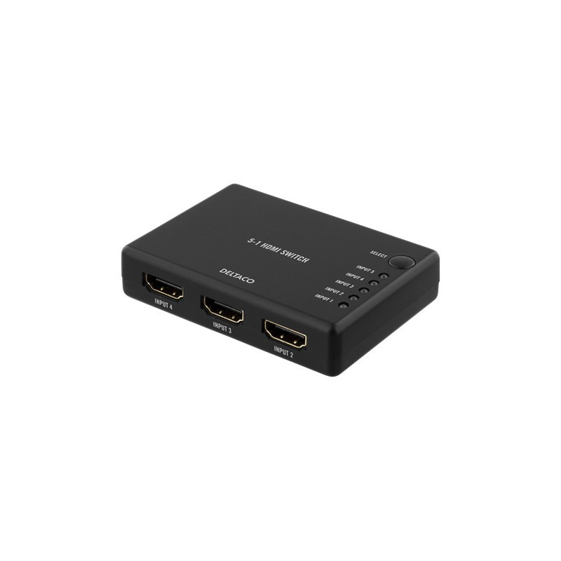 Skærmkabel & skærmadapter - Deltaco HDMI-switch med fjärrkontroll