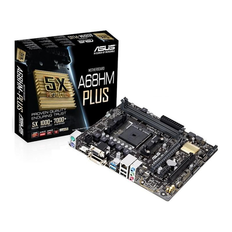 Komponenter - ASUS A68HM-PLUS Socket FM2+ mATX-moderkort