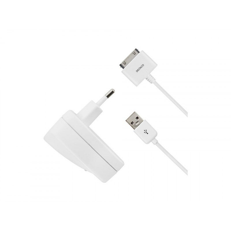 Opladere og kabler - AC-adapter och USB-kabel till iPhone & iPod 1m