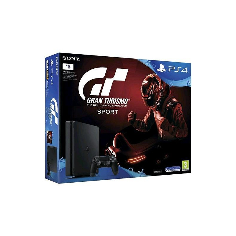 Sjove gadgets & gaver! - Sony Playstation 4 slim 1TB + Gran Turismo Sport