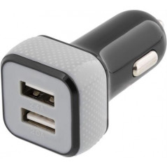 Billaddare med 2 USB-kontakter