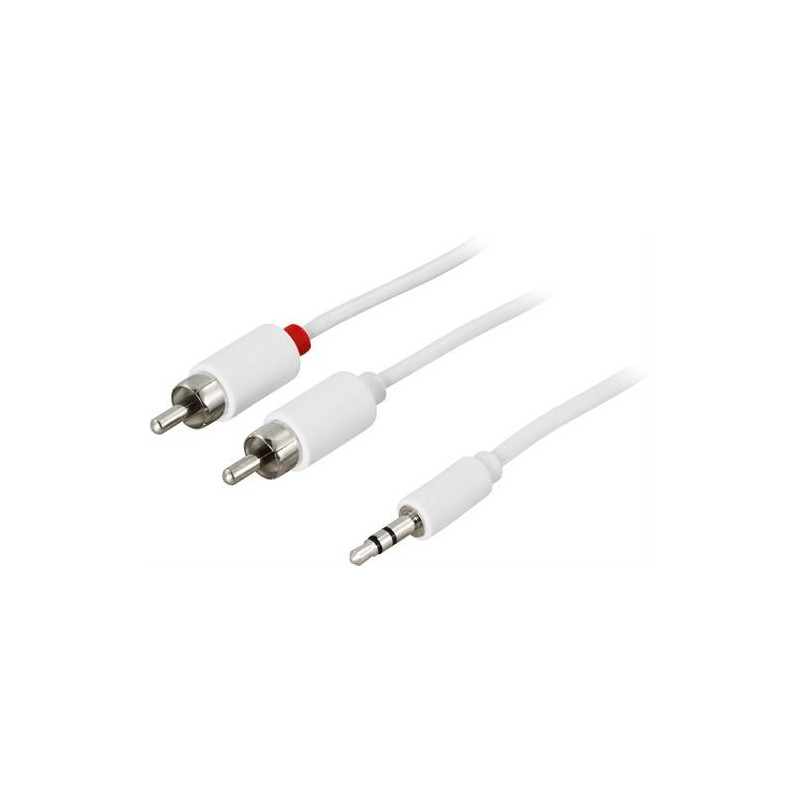 Lydkabel og adapter - Deltaco lydkabel 3,5 mm til 2x RCA