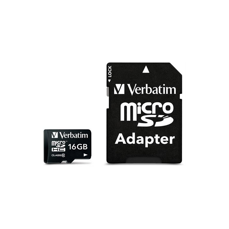 Hukommelseskort - Verbatim microSDHC + SDHC 16GB (Class 10)