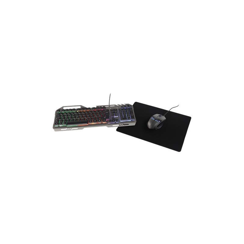 Pakke med gamingtastatur og mus - Deltaco gaming-kit med RGB-tastatur, mus og musemåtte