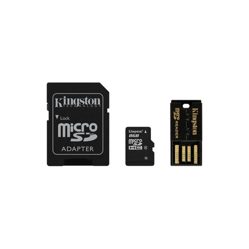 Hukommelseskort - Kingston MicroSDHC hukommelseskort + SDHC 8GB