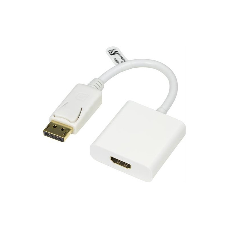 Skærmkabel & skærmadapter - DisplayPort til HDMI adapter med lyd