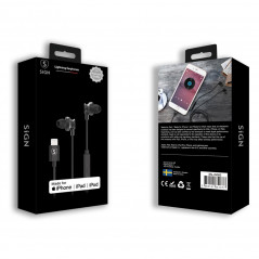 SiGN In-ear Lightning headset til iPhone (MFi)