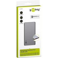 Portable batterier - Goobay PowerBank batteri på 10000mAh 3A QC3.0