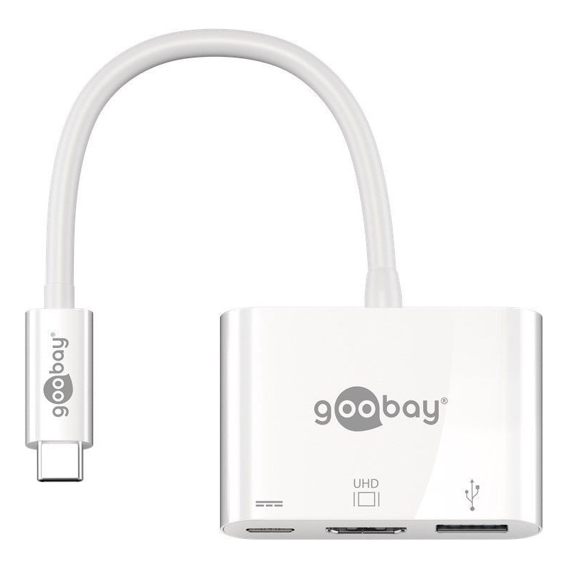 Skærmkabel & skærmadapter - USB-C Multiport til HDMI-adapter med USB- og USB-C-port PD 60W 4k@30Hz 2K@60Hz