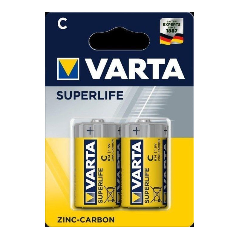 Batteri - Varta Superlife C-batterier R14 2-pak