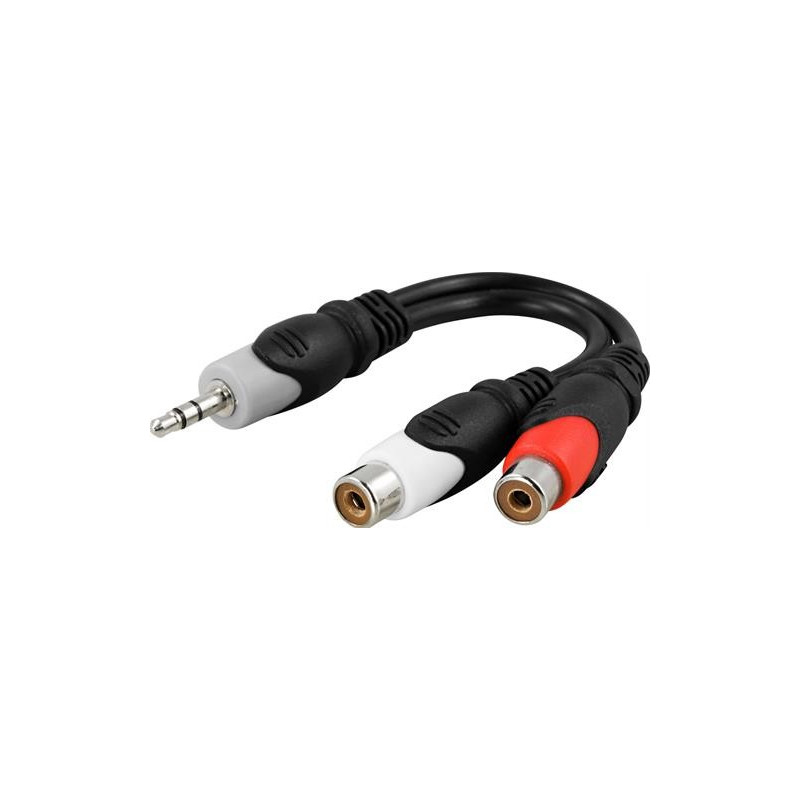 Lydkabel og adapter - 2 x phono til 3,5 mm adapter