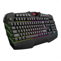 Pakke med gamingtastatur og mus - Havit gaming kit med tastatur, headset, mus og musemåtte