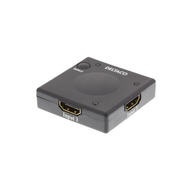 Skærmkabel & skærmadapter - Deltaco HDMI-switch med tre indgange