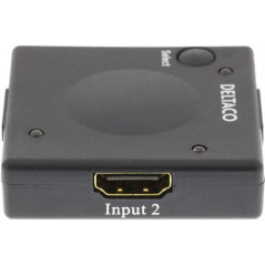 Deltaco HDMI-switch med tre indgange