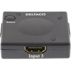 Skærmkabel & skærmadapter - Deltaco HDMI-switch med tre indgange