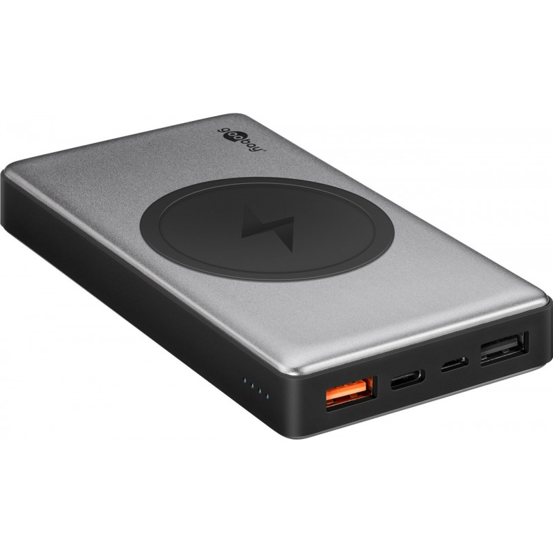 Portable batterier - Goobay PowerBank batteri 10.000mAh med QI och QC 3.0