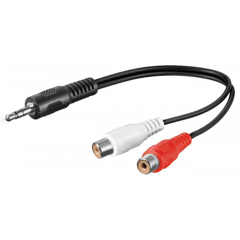 Lydkabel og adapter - 3,5 millimeter til RCA Y adapter