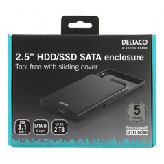 Kabinetter til intern harddisk - USB 3.1-kabinet til intern 2.5" SATA-harddisk