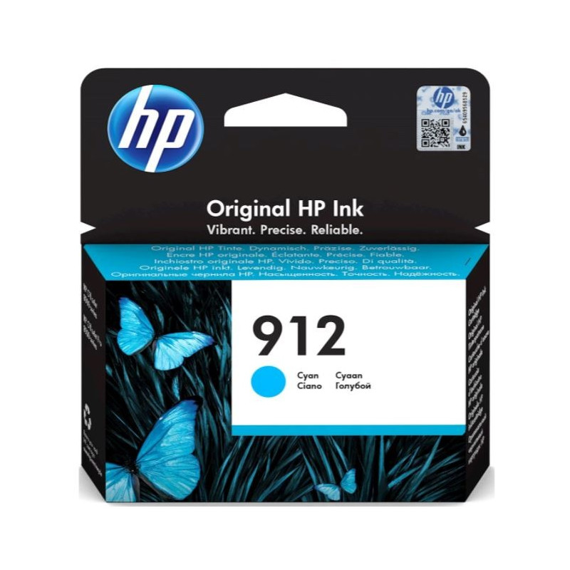 Printertilbehør - HP 912 Cyan blækpatron 3YL77AE til HP Officejet