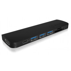 USB-C Multiport Dockingstation med HDMI, 3xUSB, MicroSD