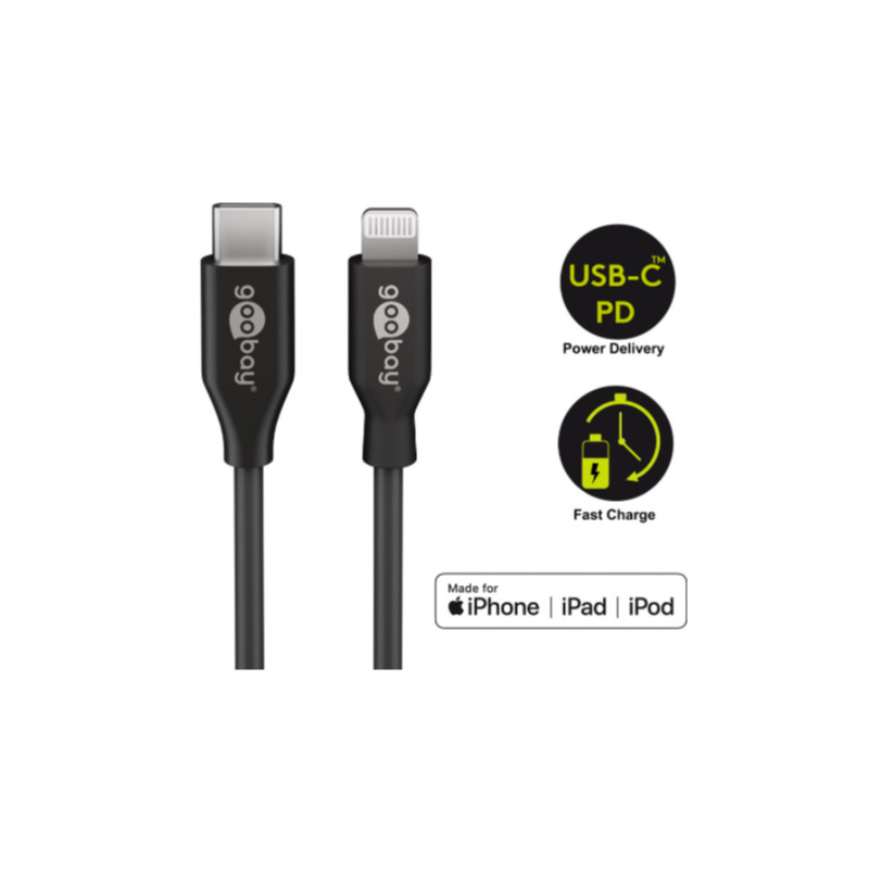 Lightning kabel iphone - Lightning til USB-C-kabel MFI-certificeret (1 meter)