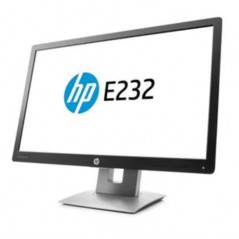 Brugte computerskærme - HP EliteDisplay E232 23" LED-skärm (beg med stor repa - see picture)