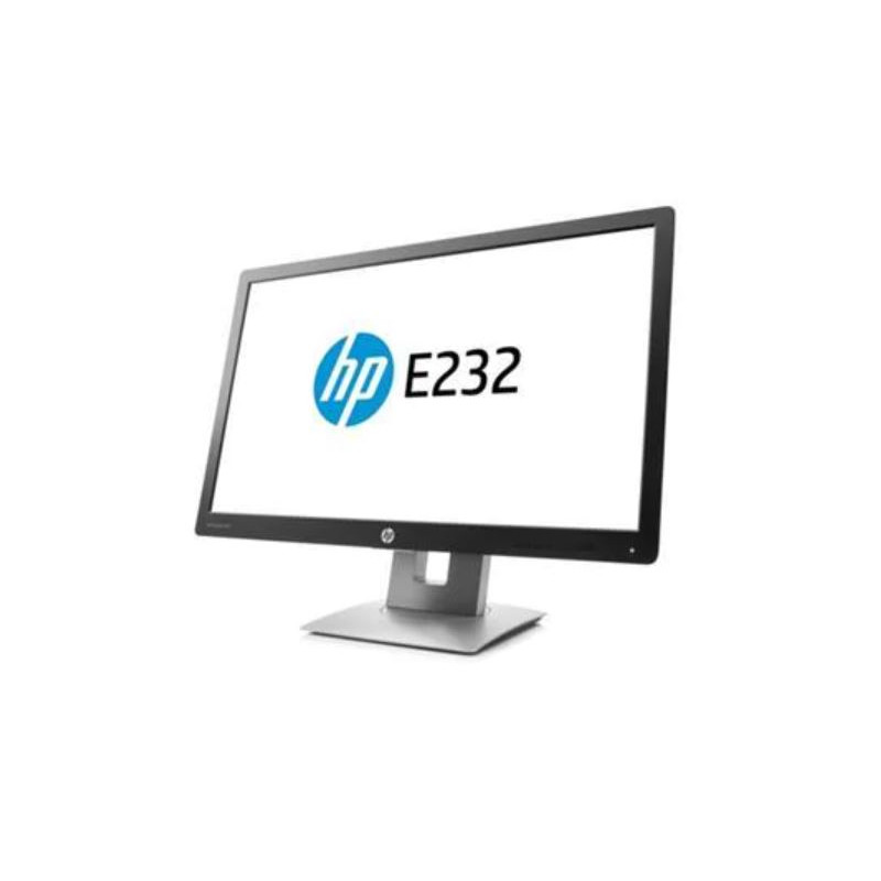 Brugte computerskærme - HP EliteDisplay E232 23" LED-skärm (beg med stor repa - see picture)