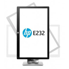 Brugte computerskærme - HP EliteDisplay E232 23" LED-skärm (beg med stor repa - see picture)